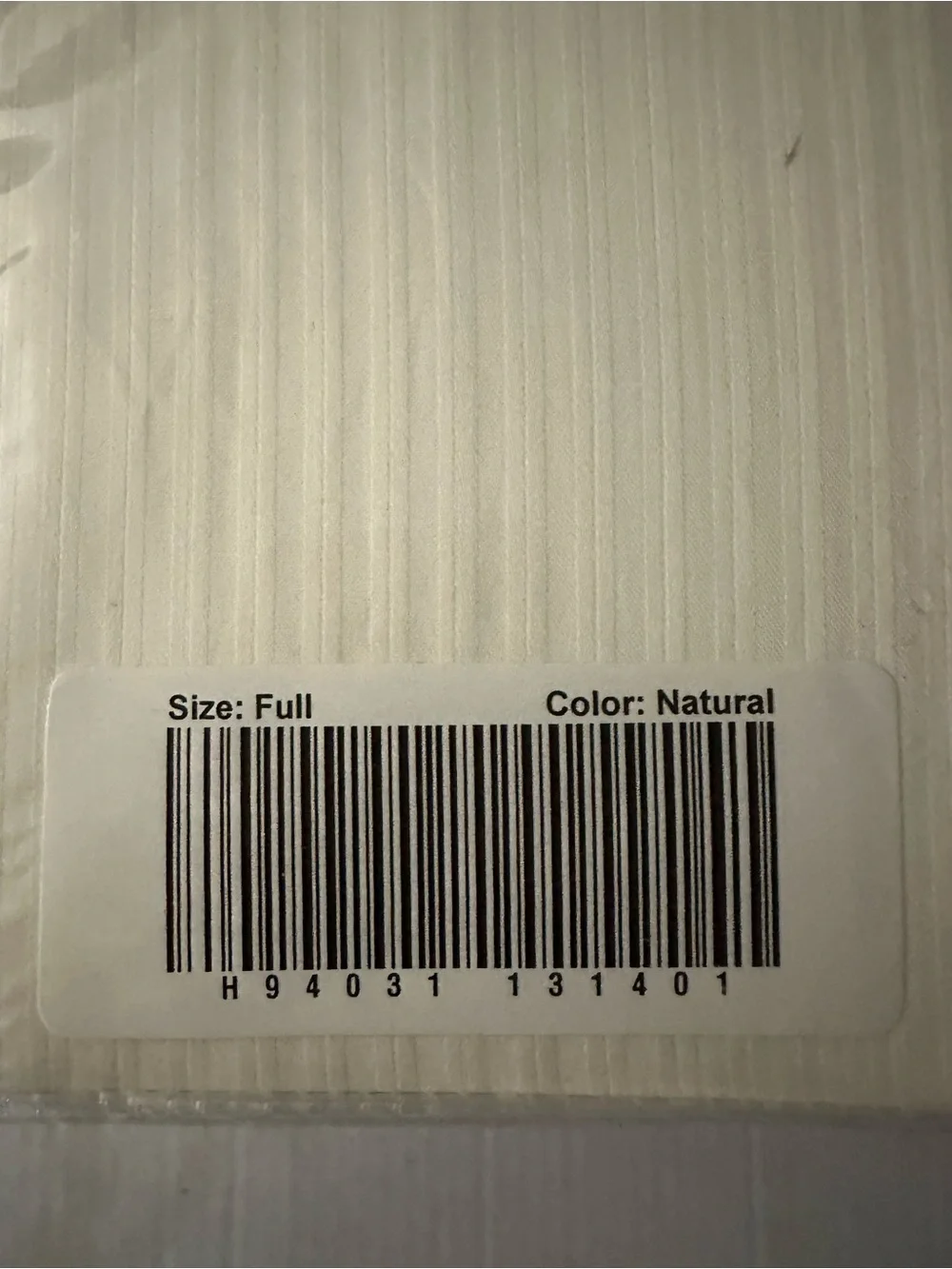 Northern Nights Full Sheet Set Natural Ivory Stripe New Sealed Bedding Cotton